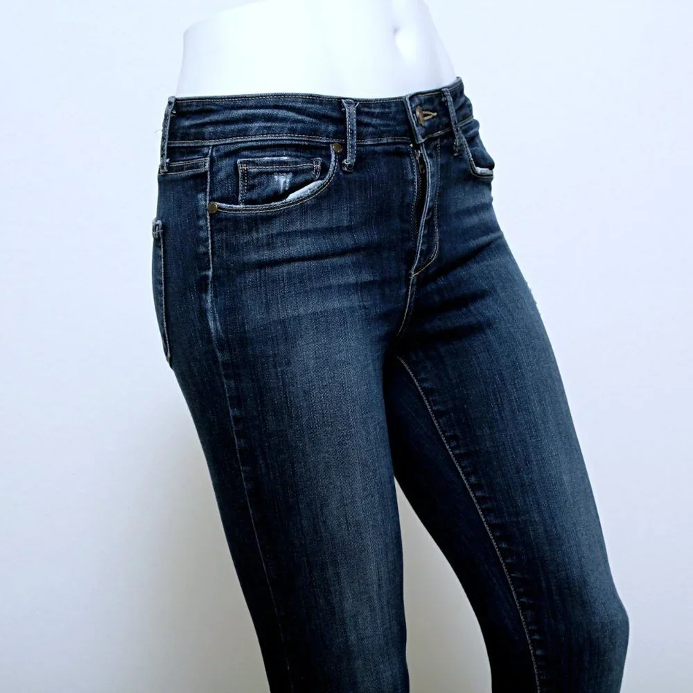 Paige Verdugo Mid Rise Distressed Skinny‎ Jeans